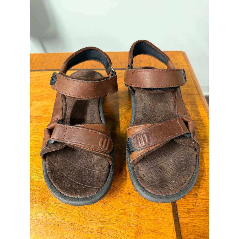Teva Women's 6 Brown Leather Sandals Sport Hiking Strappy gorpcore 6340 1000831